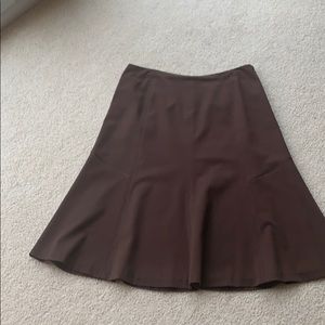 Brown flare skirt